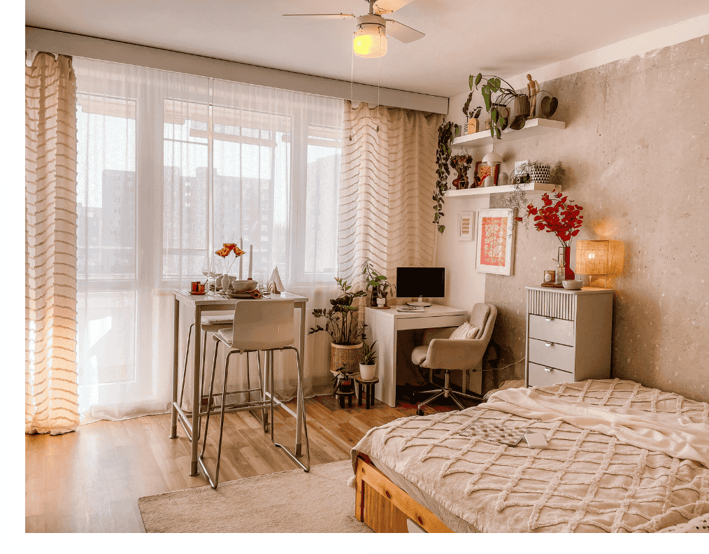 Fresh and clean apartment after professional cleaning in Fort Myers by ZI TORBETT